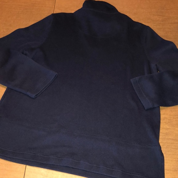 Meg Allen Navy Blue 1/4 Zip Pullover Sweatshirt L - Picture 7 of 8